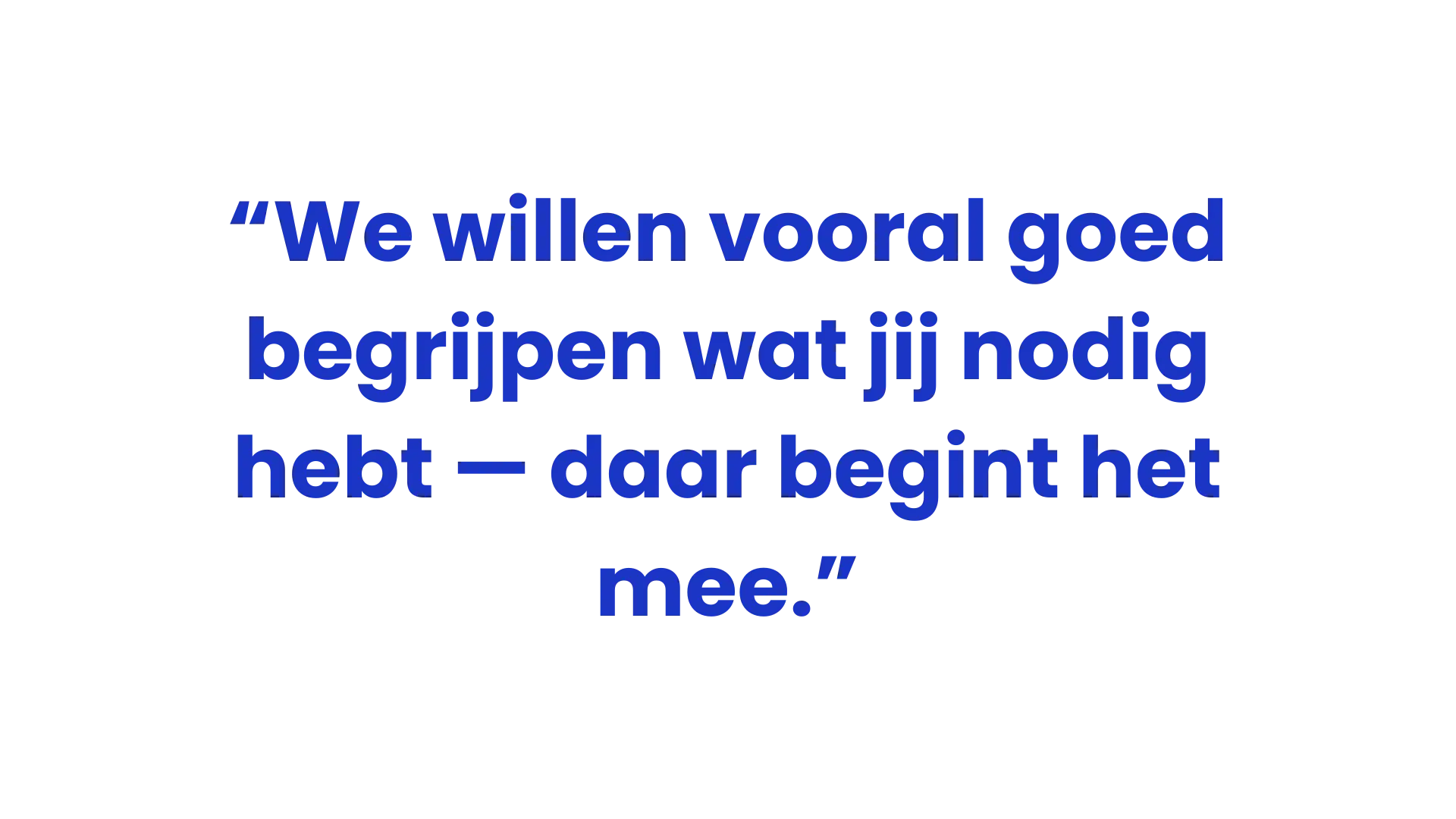 Comfort Crew - stap 1